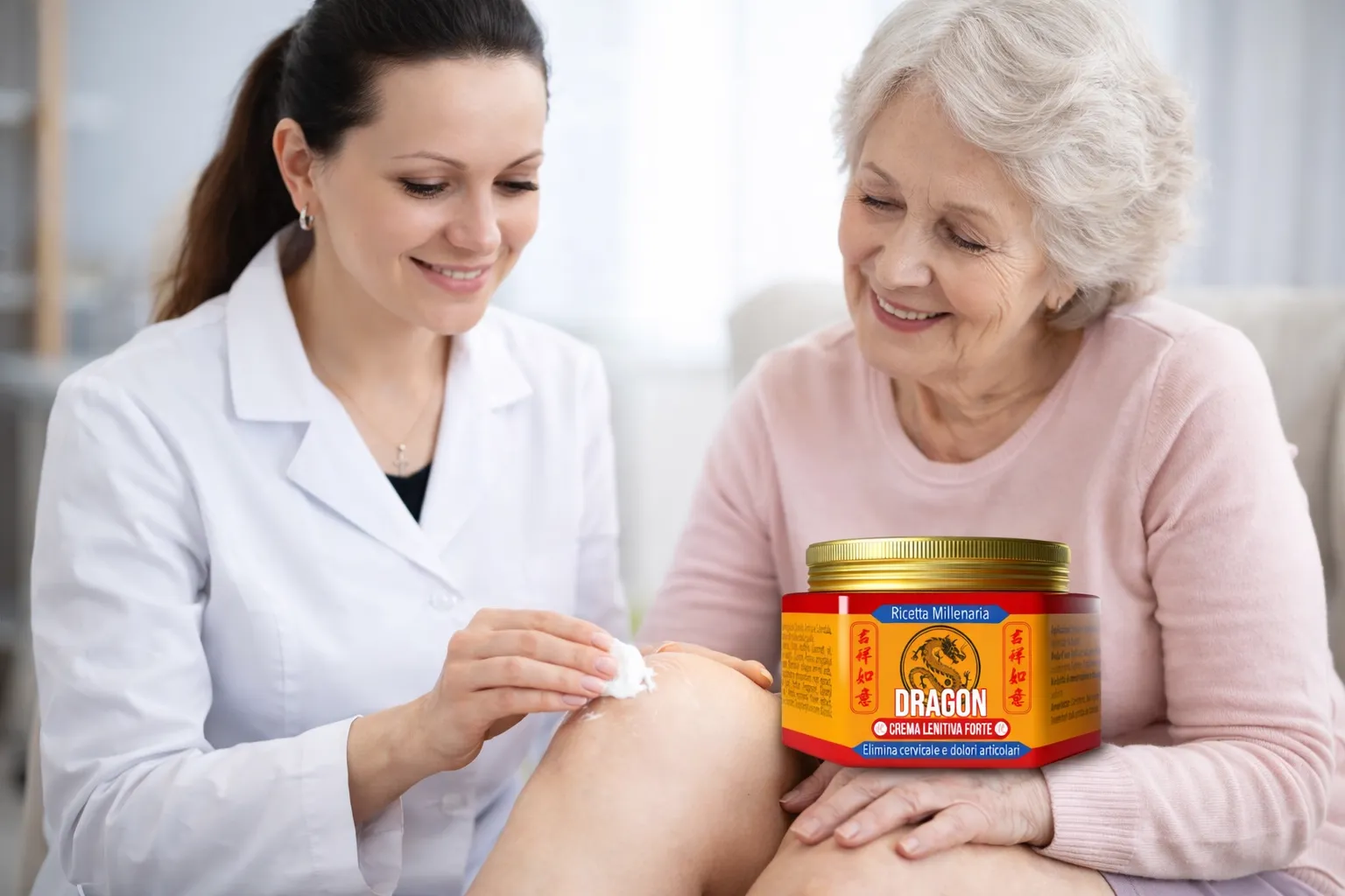 Applicazione Crema del Drago su articolazione