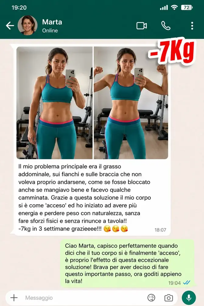 Cliente prima e dopo MatchaSlim