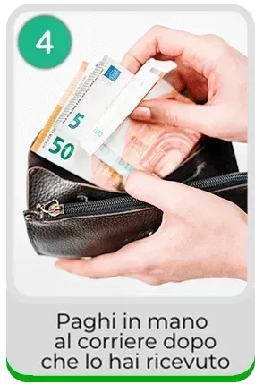 4. Paghi al corriere alla consegna