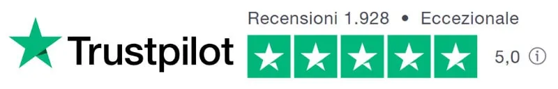 Trustpilot: 5,0 su 5, Eccezionale, 1.928 recensioni