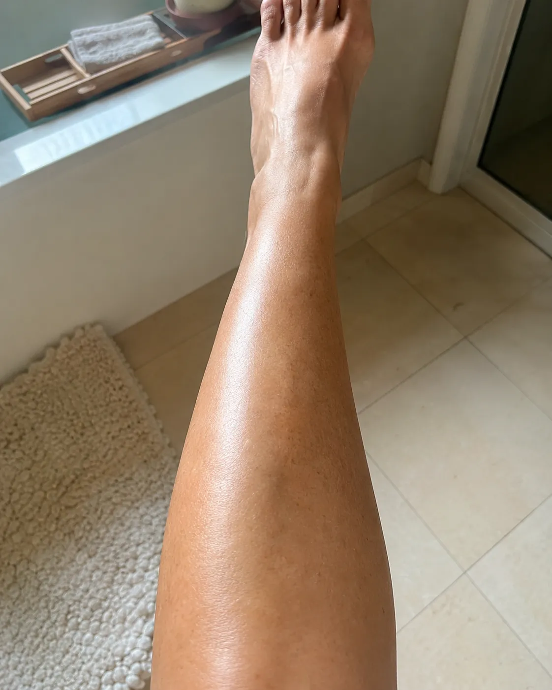 Gamba liscia dopo l'uso
