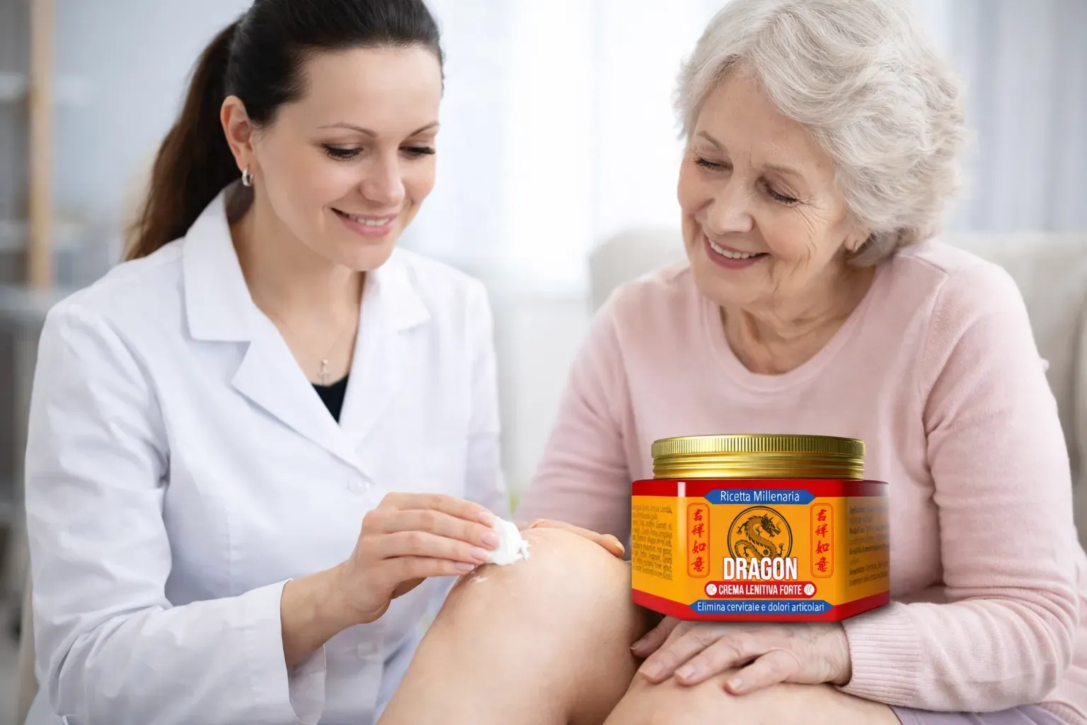 Applicazione Crema del Drago su articolazione