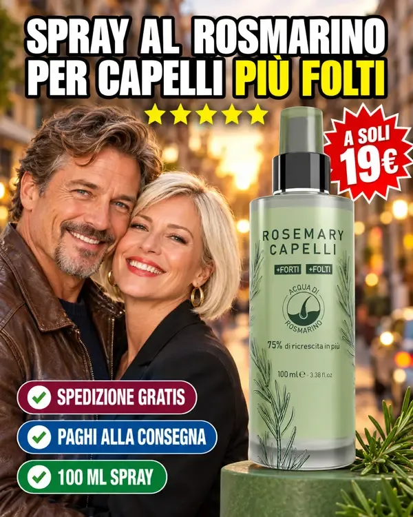 Spray al rosmarino Rosemary Capelli a 19 euro, spedizione gratis, paghi alla consegna