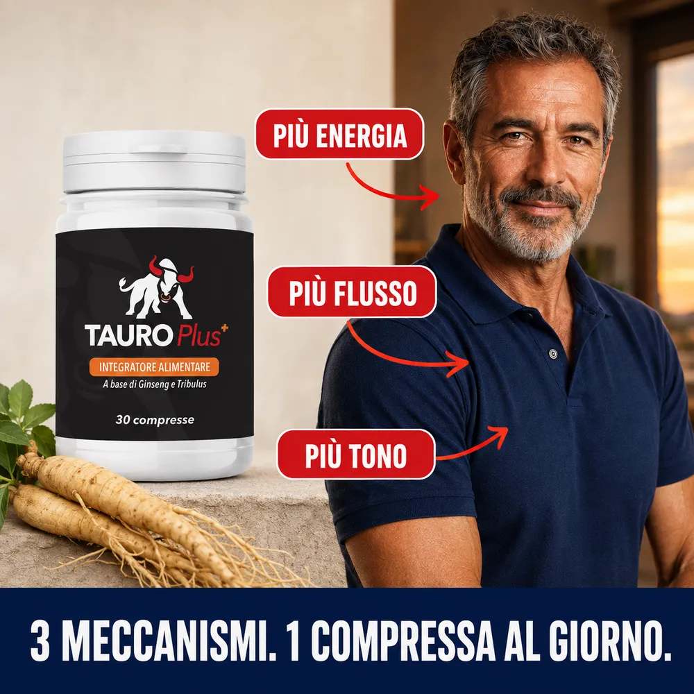 Tauro Plus: più energia, più flusso, più tono — 3 meccanismi, 1 compressa al giorno