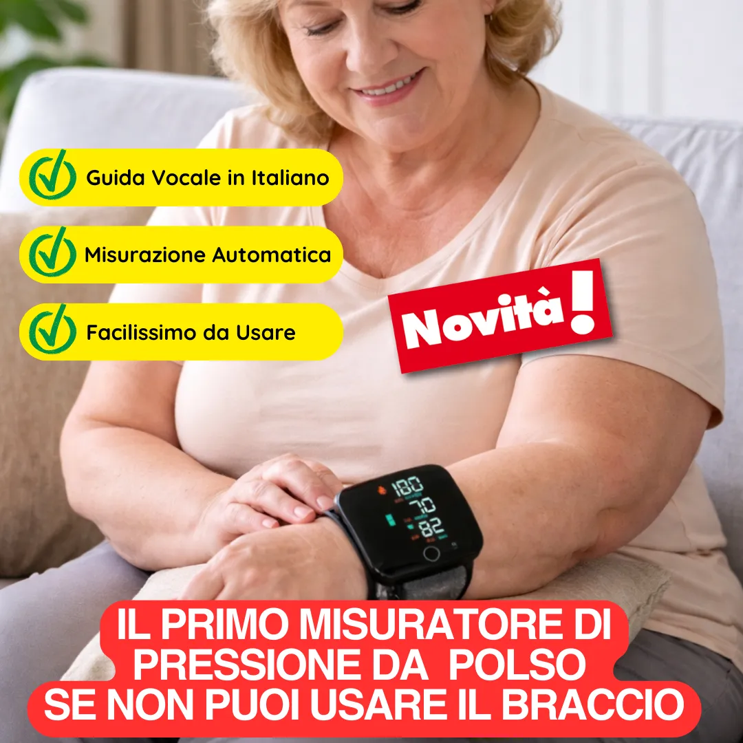 SmartCare Misuratore di Pressione da Polso con Display LCD a Colori