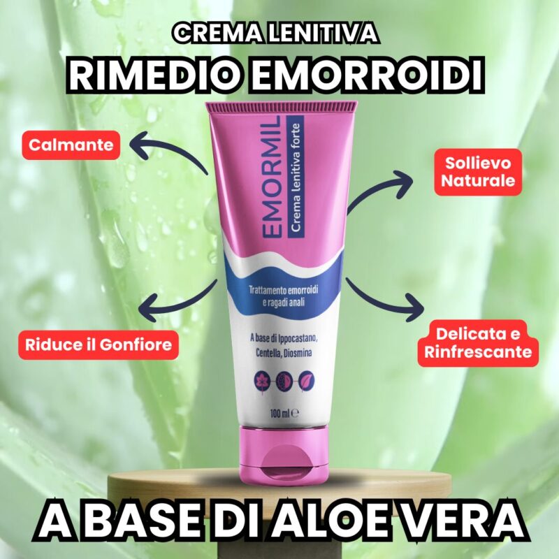 Crema Emormil Rimedio Naturale per le Emorroidi a base di Aloe Vera e Camomilla