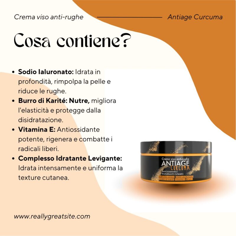 Crema Antiage alla Curcuma